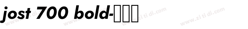 jost 700 bold字体转换